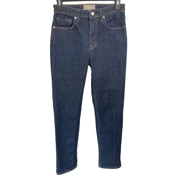 Everlane The High Rise Straight Jean Size 26R‎ Dark Wash - Picture 1 of 4